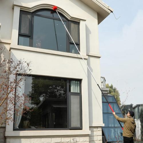 20 Foot High Reach Dusting Kit with 5-12 Foot Extension Pole // High Ceiling Duster with Telescopic Pole // Cobweb Microfiber Duster // Outdoor & Indoor Extendable Duster Cleaning Kit