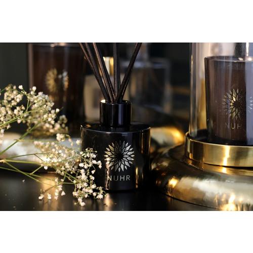 NUHR Home Reed Diffuser Oud & Amber Sticks for Home Multi Note Fragrance - Long Lasting Aroma Perfect Reed Diffuser, Minimum of 4 Months, UK-Made- Gift Set 100ml