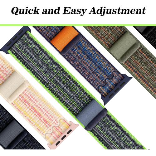 Nylon Band Compatible with Apple Watch Bands for Women Men | Sport Loop 38mm 40mm 41mm 42mm 44mm 45mm 46mm 49mm, Replacement Strap for iWatch Series 11 10 9 8 7 6 5 4 3 2 1 SE Ultra