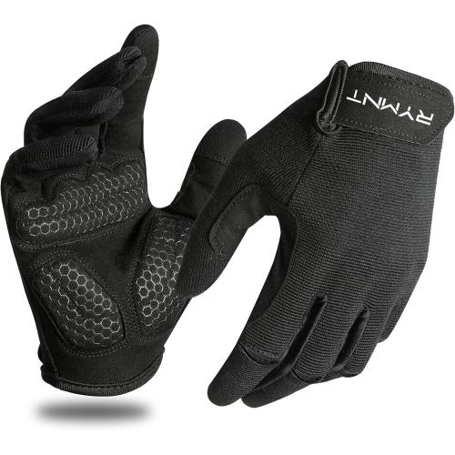 Size L Full Fingers Workout Gloves for Women & Men - Gym Gloves with Extra Grip Foam Padding & Anti-Slip for Fitness, Training & Cycling
