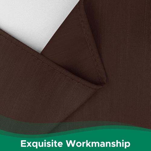 Biscaynebay Wrap Around Bed Skirts for Queen Beds 17 Long Drop, Brown*** Adjustable Elastic Dust Ruffles Easy Fit Wrinkle & Fade Resistant Silky Luxurious Fabric Solid Machine Washable Queen size