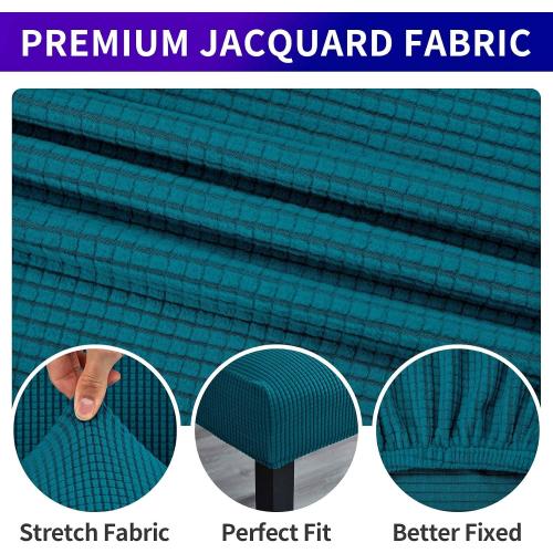Stretch Chair Covers for Dining Room Set of 6, Removable Washable Dining Room Chair Covers, Dining Chair Slipcovers Seat Protector, Great Home Decor and Banquet Upholstery (Teal, 6 Pack)