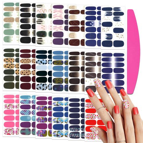 SILPECWEE 20 Sheets Full Nail Wraps Glitter Nail Polish Strips for Women Gel Nail Strips Zodiac Foil Sheets Self Adhesive Nail Polish Stickers Fingernail Sticker Nails Manicure Kit with 1pc Nail File