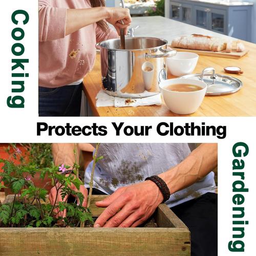 5 Pack Black White Apron, Chef Servers Waitress Aprons with Pockets for Men Women, Professional Work Apron