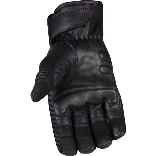Size Large Black Jackets 4 Bikes Men's Motorcycle Leather Gloves - Cruiser Protective Premium Gloves with Gel Padding, Knuckle & Palm Protection for Street Riding Black L