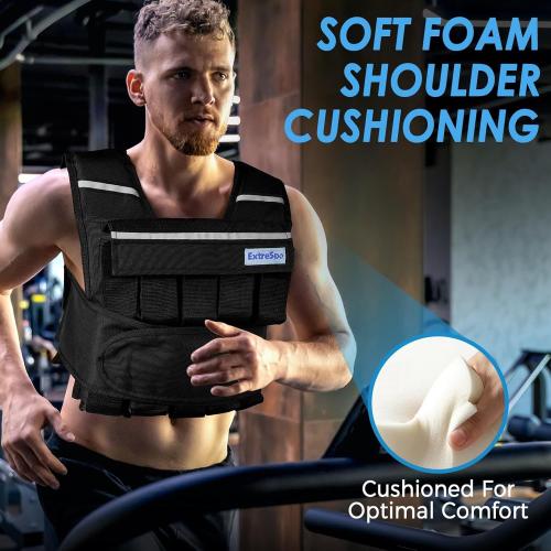 Adjustable Weighted Vest for Men Women, 40lb Rucking Weight Vests Adjustable for Running, Training Workout, Jogging, Walking