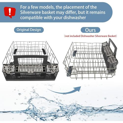 WD28X26099 WD28X34744 Dishwasher Lower Rack Compatible with GE Dishwashers - Replaces WD28X24396,WD28X22659,WD28X28918. Fits Models GDF510PSR3SS, GDF510PSM0SS, GDF510PSMOSS, GDF535PSR0SS, GDF510PSR6SS
