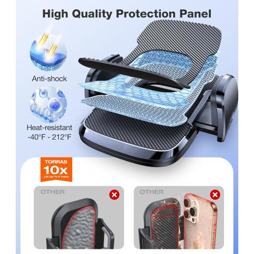 TORRAS Ultra-Durable Phone Holders for Your Car【96 LBS Strongest Suction】 Car Phone Holder Mount, Safety Certs Cell Phone Car Mount Truck for Dashboard Windshield Vent for iPhone 17 16 15 14 Pro Max