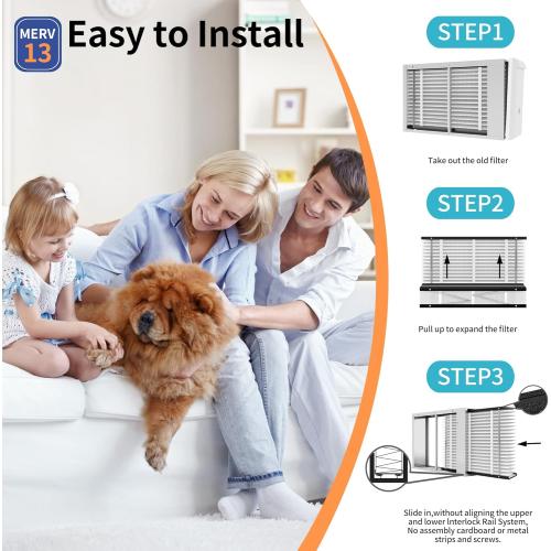 2-Pack 213 Filter Replacement Compatible with AprilAire 213 Whole House Air Purifiers Models,1210,1620,2210,2216,3210,4200,MERV 13 Furnace Filter Replacement,fit for 20x25x4 Furnace
