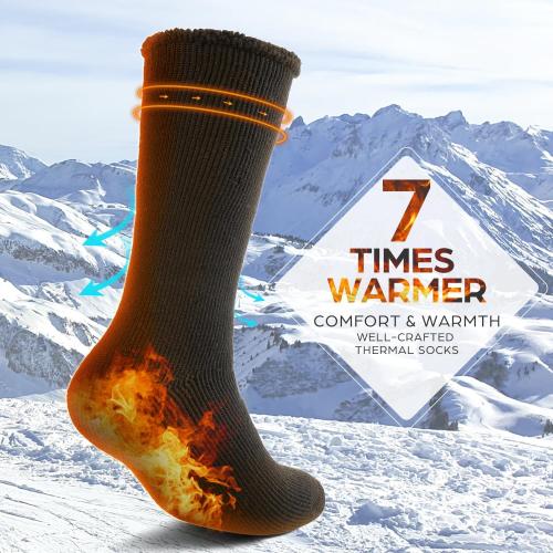 One size DG Hill Winter Thermal Socks - Warm Socks for Men Women Cold Weather Insulated Sock - Heated Socks Thick Snow Sock
