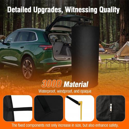 2026 Upgraded Portable Changing Room Tent - Instant Pop Up Privacy Pod with Upgraded Strong Suction Cups for SUV Liftgate, Heavy Duty 300D Fabric for Camping, Shower, Beach and Toilet Stall