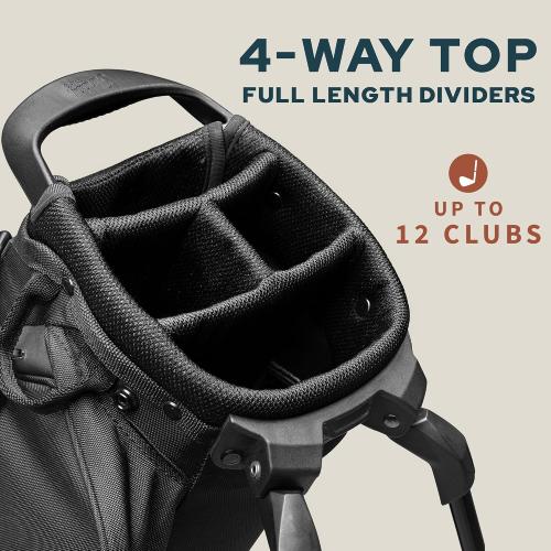 Sunday Golf El Camino Bag - Lightweight Golf Stand Bag with Strap | 3.9 pounds, Easy to Carry, For Driving Range, Par 3 and Standard Courses