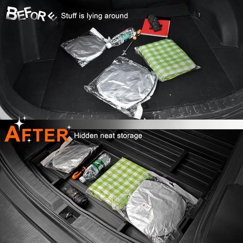 Trunk Hidden Storage Box for 2019-2024 2025 Toyota RAV4 Accessories, SUV Trunk Organizer Insert Cargo Organizer for SUV, Extra Space fits Under Cargo Floor Storage