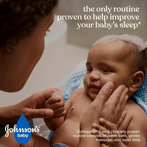 Johnson's Bedtime Baby Bath with Soothing NaturalCalm Aromas, Hypoallergenic & Tear-Free Liquid Baby Bath Formula, No Parabens, Sulfates, Dyes, or Phthalates, 13.6 fl. oz