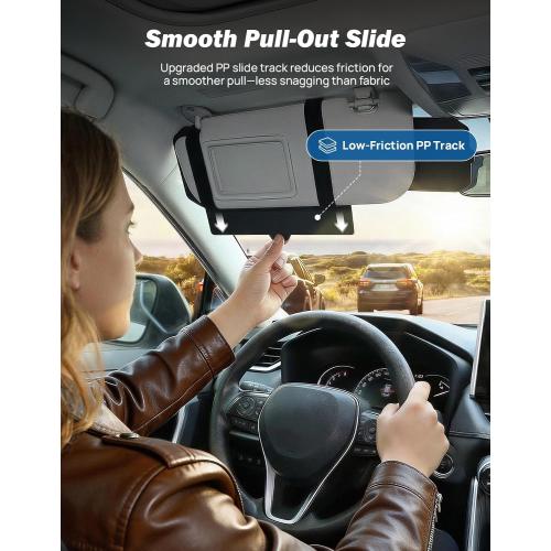 JOYTUTUS Car Sun Visor Extender, Adjustable Sun Visor Extension for Cars, Protects from Anti-Glare, UV Rays Sun Blocker Car Sun Visor Attachment