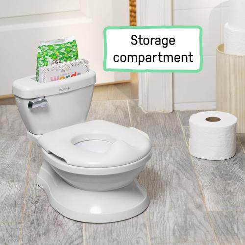 Summer Infant by Ingenuity My Size Potty Pro in White, Toddler Potty Training Toilet, Lifelike Flushing Sound, for Ages 18 Months , Up to 50 Pounds