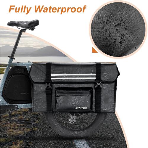 Cargo Bike Panniers 80L Large Capacity Waterproof Electric Bike Rear Rack Bag For Ebike Rear Seat Bicycle Panniers for Cycling Traveling Commuting