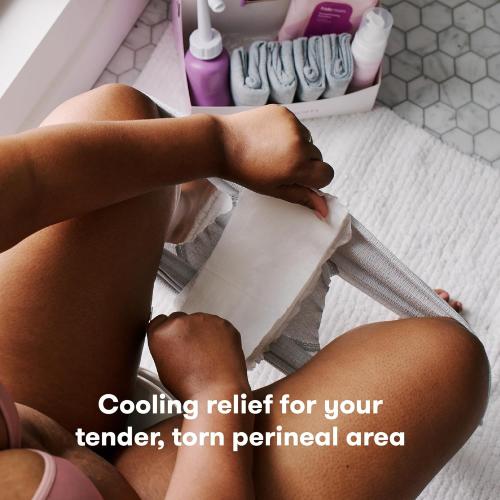 Perineal Medicated Witch Hazel Full-Length Cooling Pad Liners for Postpartum Care by Frida Mom | Speeds Healing and Reduces Swelling for Perineal Area | 24-Count