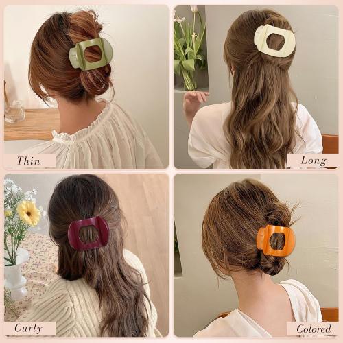 obeoby 6 Pcs Flat Hair Claw Clips For Women Girls, French Barrettes Set