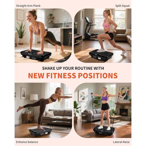 Shake Plate Vibration Exercise Machine for Lymphatic Drainage Massager & Weight Loss, 400 lbs Capacity Whole Body Vibrating Plate Workout for Women and Men