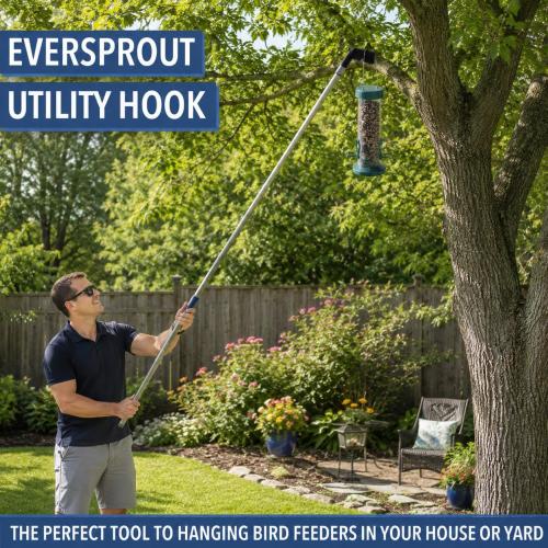EVERSPROUT Telescoping Boat Hook Pole | Floats, Scratch-Resistant, Sturdy Design | Durable & Lightweight, 3-Stage Anodized Aluminum