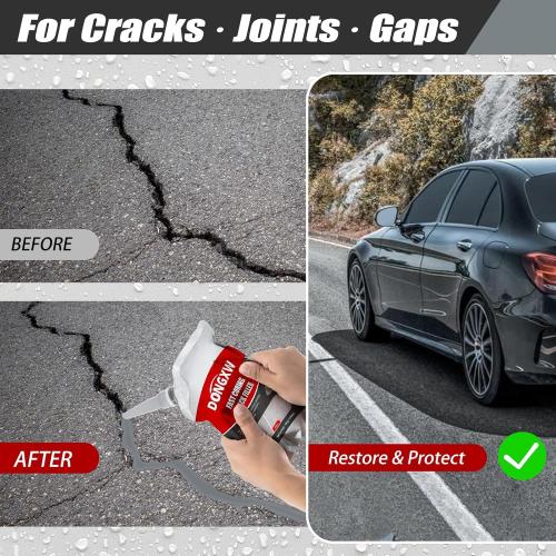 Dongxw Concrete Crack Filler, 8 PCS Cement Crack Repair Sealant, Self Leveling Concrete Filler for Driveways, Walkways, Patios, Outdoor Joint Repair Waterproof