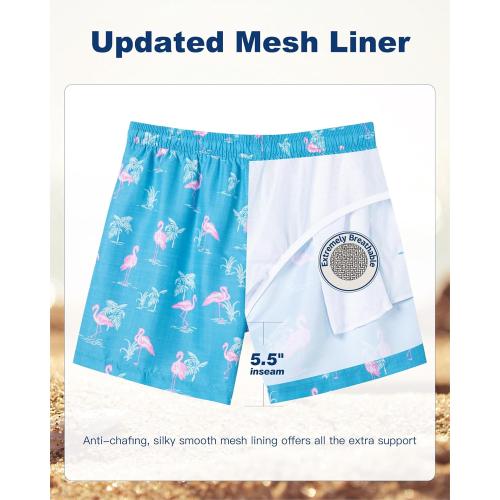 Size 12 SURF CUZ Kids Swim Trunks 5 Inch Swim Shorts Quick Dry Bathing Suits for Kids Beach Shorts Mesh Lining Swimming Trunks