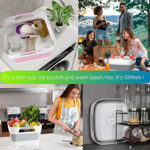 Wash Basin for Baby Bottles, Foldable, Versatile Wash Tub for Kitchen, RV, Outdoor Camping Sink, Sturdy & Easy to Clean