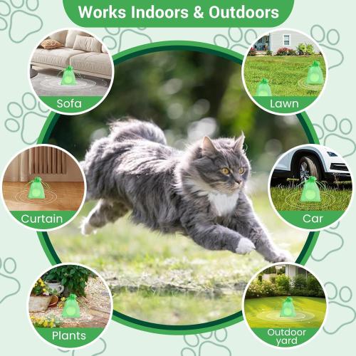 Cat Deterrent Outdoor, Natural Cat Deterrent Keep Cats Out of Yard Permanently, Cat Essentials for Indoor Cats Anti Scratch for Furniture Urination Garden Dog, Humane Educational Training Aids, 12 Pcs