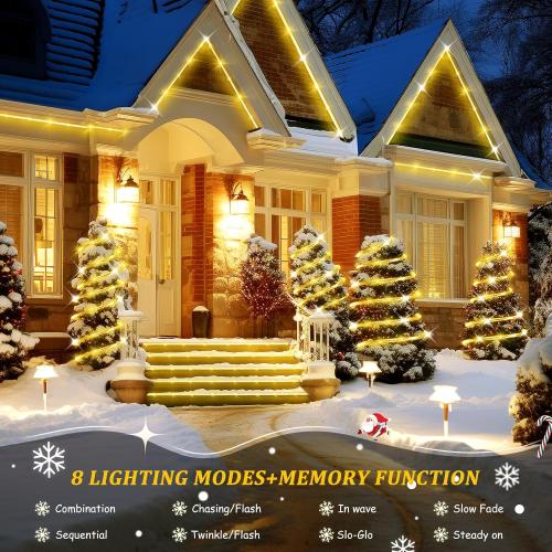Heceltt 492ft LED Rope Lights Outdoor,1500 LED Tube Lights with 8 Modes, IP65 Waterproof LED Rope Lighting for Patio Eaves Pool Party Backyards Garden Holiday Lights Decoration(Warm White)