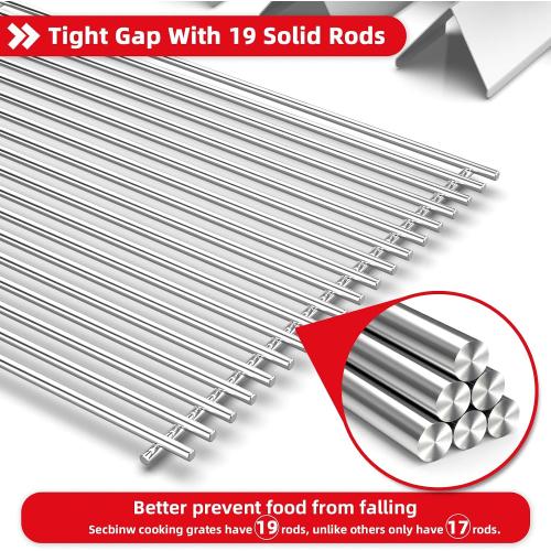 Grill Grates 66032 Flavorizer Bars for Weber Genesis II Grill Parts GS4 | 66095 Cooking Grates & 66795 Heat Deflector for Weber Genesis ii E-310 E-315 S-335, Stainless Steel