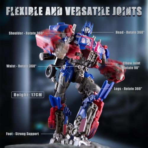 Transforming Toys Figures, Deformation Car Robot Toy with Extra Interchangeable Head & Weapons - Action Figure for Kids 7  , Birthday Toy