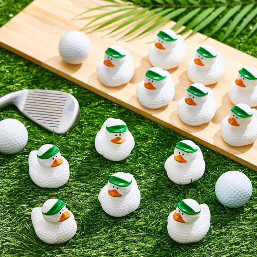 Deekin Rubber Ducks 2 Inch Bulk Sport Party Favors for Team Events Decorations Birthday Party Supplies Club Player Gift(12 Pcs,Golf)