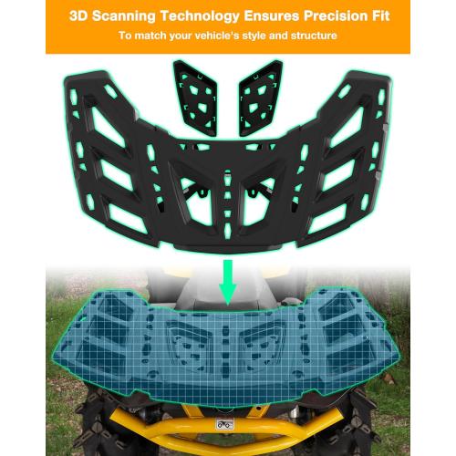 SAUTVS Rear Rack for Can-Am Renegade 500 570 850 1000 R 2012-2020 | Sturdy Platform, Better Load Bearing, HDPE Material, Easy Install, Back Luggage Rack Mount, Replace #715001734