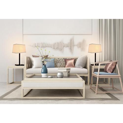 T Shape Lampshades Set of 2, Natural Linen Top L13.78'' x W7.5''xBottom L15.75''xW9.45''*High 10.24, Easy Assembly Replacement Beige Shade for Table Lamps Floor Lamps,Half and Spider Fitter Included