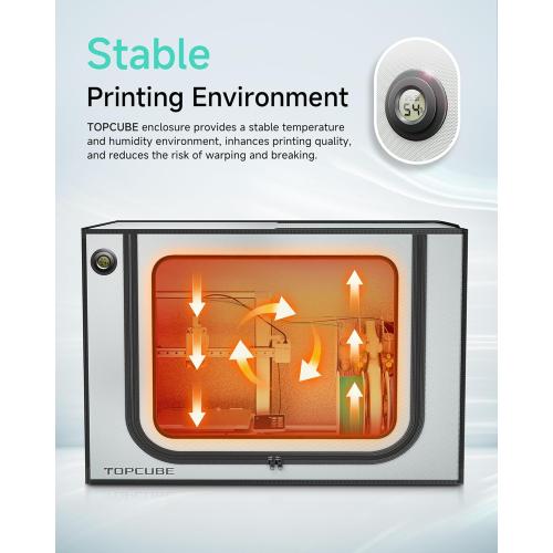 3D Printer Enclosure for Bambu Lab A1 Combo, Stainless Steel Frame Enclosure with LED Light, Fireproof Dustproof Noise Reduction Constant Temperature 3D Printer Cover, 838x588x588MM