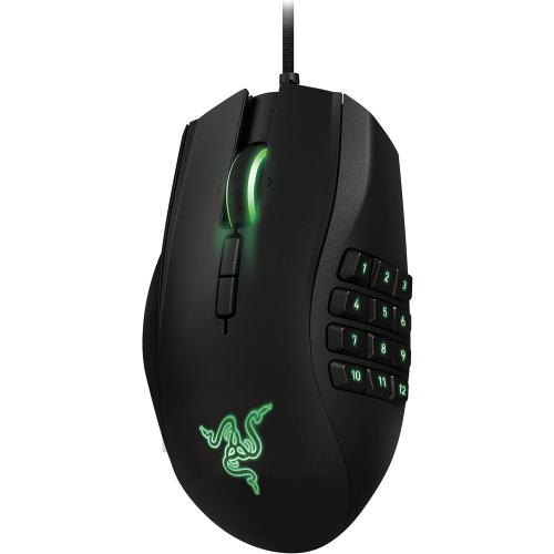 Razer RZ01-01050100-R3M1 Naga Left-Handed - Ergonomic MMO Gaming Mouse with 12 Programmable Thumb Buttons - 8,200 Adjustible DPI