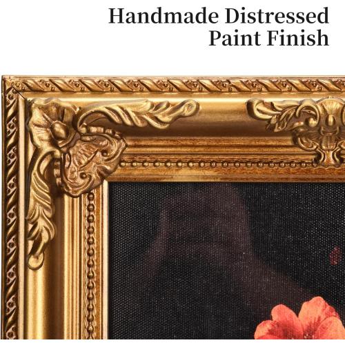 Wooden Vintage Picture Frame 8x10 Antique Gold Photo frame with Acrylic Glass for Photo Display Baroque Tabletop Wall Hanging Home Decor Picture Frames