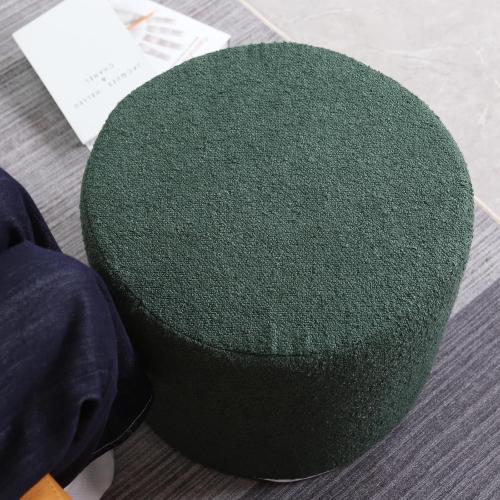 Asuprui Supportive Boucle Pouf Ottoman and Foot Rest Elevate Your Living Room Decor with Lightweight Pouf Filler Modern Foam Stuffed Poof Perfect to Rest Your Feet Moss Green