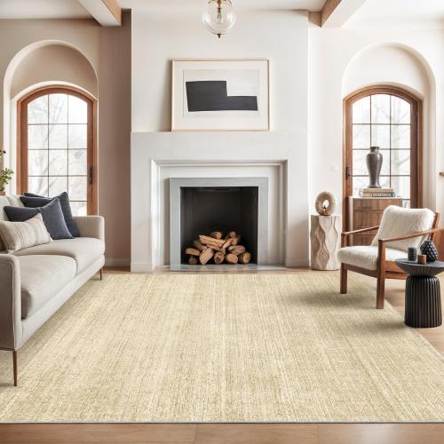 Valenrug Washable Rug 8x10 - Stain Resistant 8x10 Area Rugs for Living Room, Non Slip Backing Printed Rugs for Bedroom, Folable Machine Washable Area Rug (8'x10', Brown)