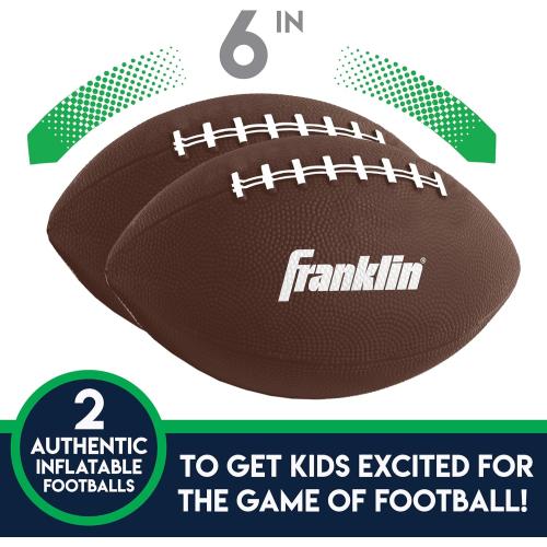 Franklin Sports Kids Football Target Toss Game - Inflatable Throwing Target Toy with Soft Mini Footballs - Fun Kids Sports Game