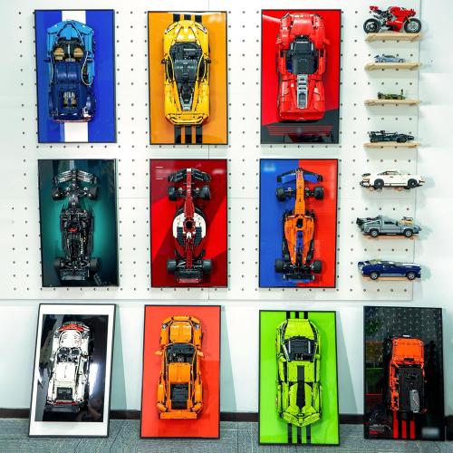 WETCEAOM Display Wallboard for Alfa Romeo F1 Team C42 1:8 Scale Car, Gift Ideas for Lego Car Wall Mount Display Enthusiast, Size:17.7X 29.5in,Only Wallboard