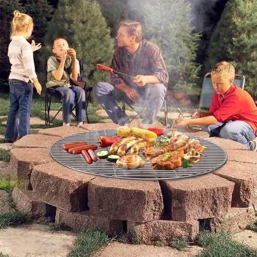 only fire Stainless Steel Cooking Grate BBQ Cladding Rod Cooking Grate for Grill, Fire Pit,