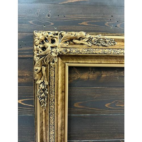 20X30 Traditional compo XL ornate frame, Marble Gold finish, handmade, custom made, handpainted. (20 X 30 FRAME ONLY)