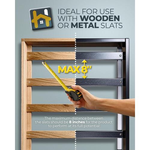 Premium 10mm Bunkie Board Queen Size (60x80'') – Slim Mattress Support – Quiet, and Moisture-Resistant Bed Board for Platform Bed Frames and Box Springs