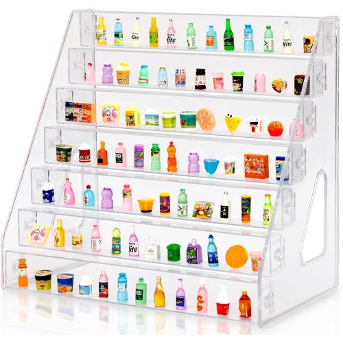 Mini Brand Organizer Display Rack for Mini Brands Collector Toys of 7 Layers Mini Brand Display (Mini Brand Are Not Included)