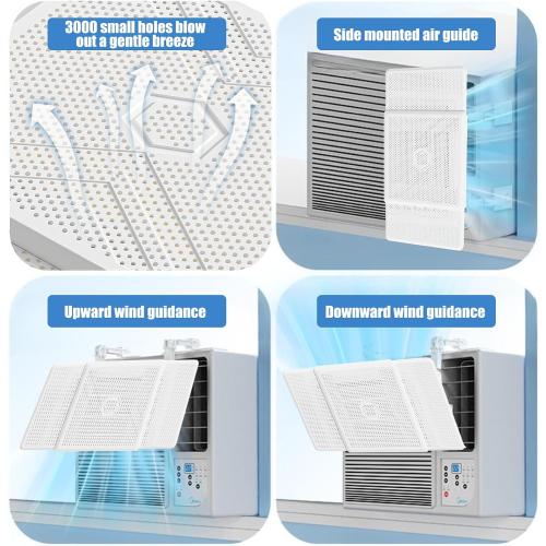 Window Air Conditioners Deflector Universal - Room Air Conditioner Window Baffle Adjustable Wind Direction - Prevent Direct Blowing of Cold Air -Ac Air Vent Deflector Easy to Install (1)