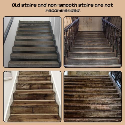 Stair Treads for Wooden Steps 15pcs - 8x30in Carpet Stairs Runner Indoor Non-Slip Stair Mats for Kids Elders and Pets