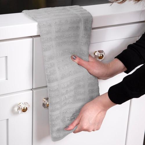 All-Clad Solid Kitchen Towel: Highly Absorbent, Super Soft Long Lasting - 100% Cotton, 17x30 Tea Towel for Cleaning & Drying Dishes, Pans, Glassware, or Countertops, (1-Pack), Titanium Gray