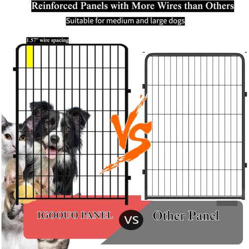 Dog Playpen Outdoor for Medium/Large Dogs 36'' High, Heavy Duty Dog Playpen with Rustproof and Sturdy Stakes, 3ft Dog Fence for RV Camping(12 Panels)